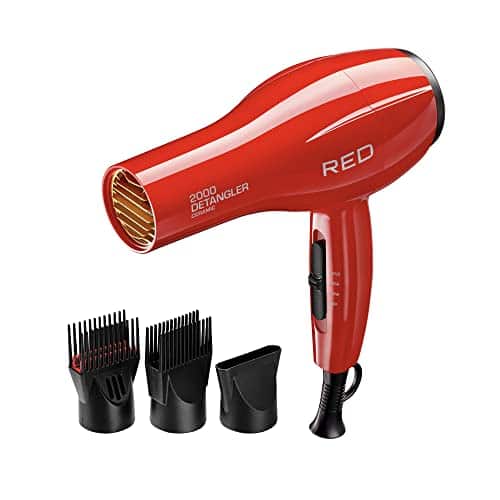 Vulpecula Spade - Kiss Products Red Detangler Dryer Plus 3 Attachments, 1.75 Pound