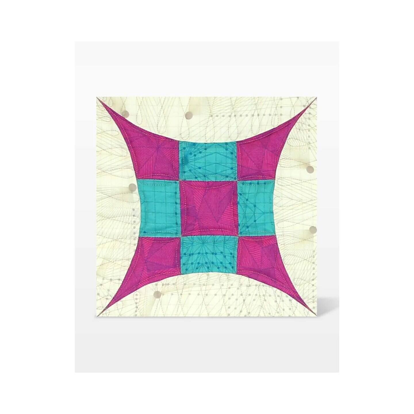 Angle. AccuQuilt - GO! Glorified Nine Patch-9 Finished Die - Multicolor.