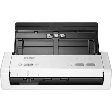 Front. Brother - ADS-1250W Wireless Compact Desktop Scanner - White.