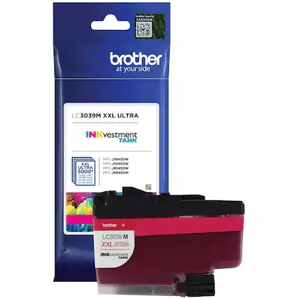 Front. Brother - LC3039M XXL Ultra High-Yield INKvestment Tank Ink Cartridge - Magenta.