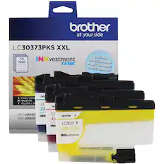 Front. Brother - LC30373PKS 3-Pack Super High-yield INKvestment Tank Ink Cartridges - Cyan/Magenta/Yellow.