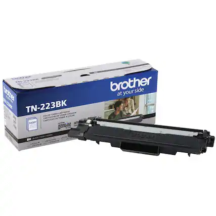 Front. Brother - TN-223BK Standard Capacity - Black Toner Cartridge - Black.