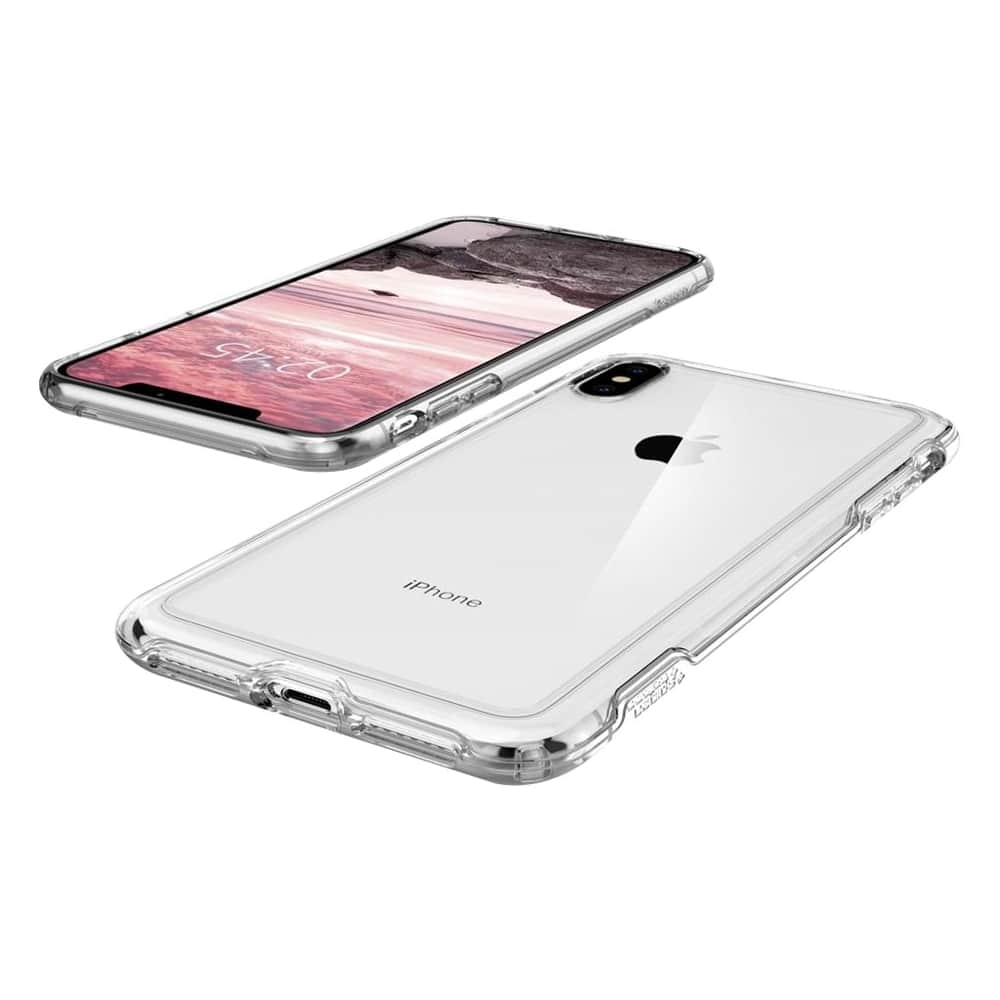 slim armor crystal case for apple iphone xs max - crystal clear