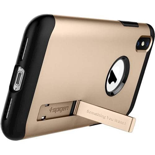 slim armor case for apple iphone xs - champagne gold