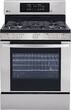 LG - EasyClean 5.4 Cu. Ft. Self-Cleaning Freestanding Gas Convection Range - Stainless Steel - Larger Front