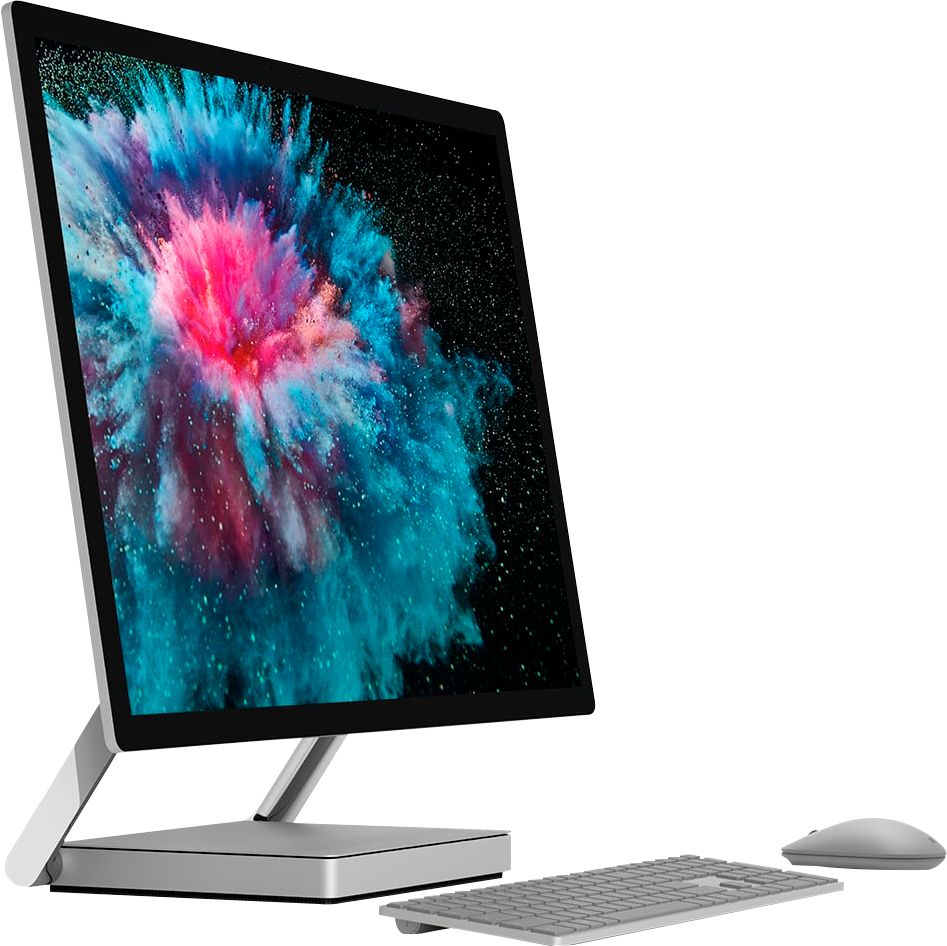 Angle View: Microsoft - Surface Studio 2 - 28" Touch-Screen All-In-One - Intel Core i7 - 32GB Memory - 1TB Solid State Drive (Latest Model) - Platinum