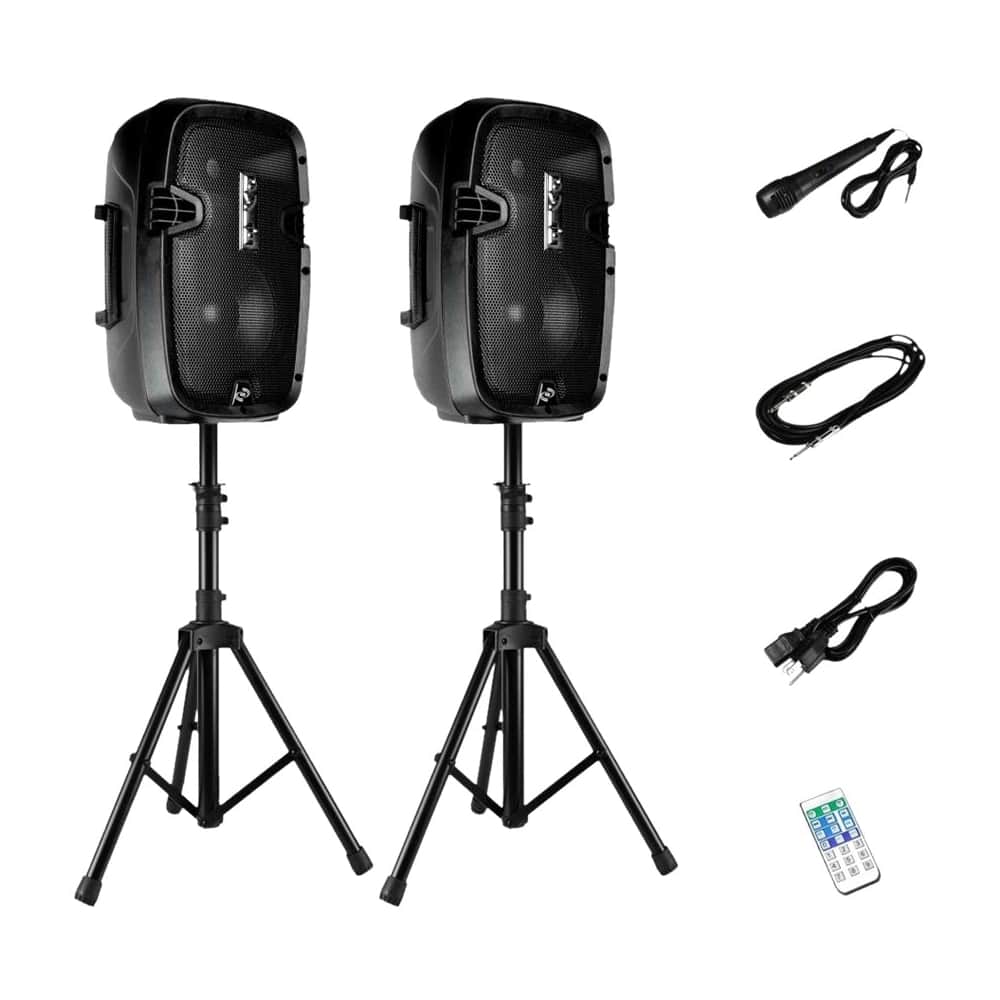 Front. PYLE - 8" 700W PA Speakers - Black.