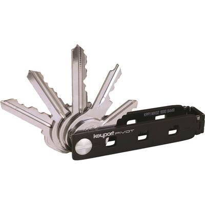 Pivot - Key Organizer with KeyportID Lost and Found Service - Black