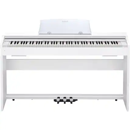 Front. Casio - PX-770 Keyboard with 88 Velocity-Sensitive Keys - White wood.