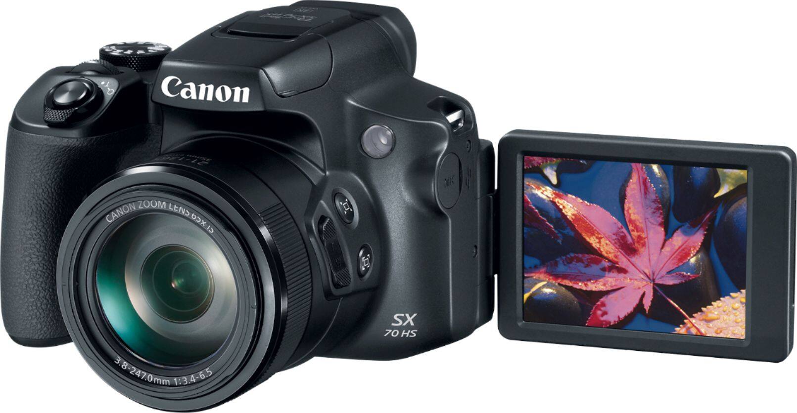 Alt View 1. Canon - PowerShot SX70 HS 20.3-Megapixel Digital Camera - Black.