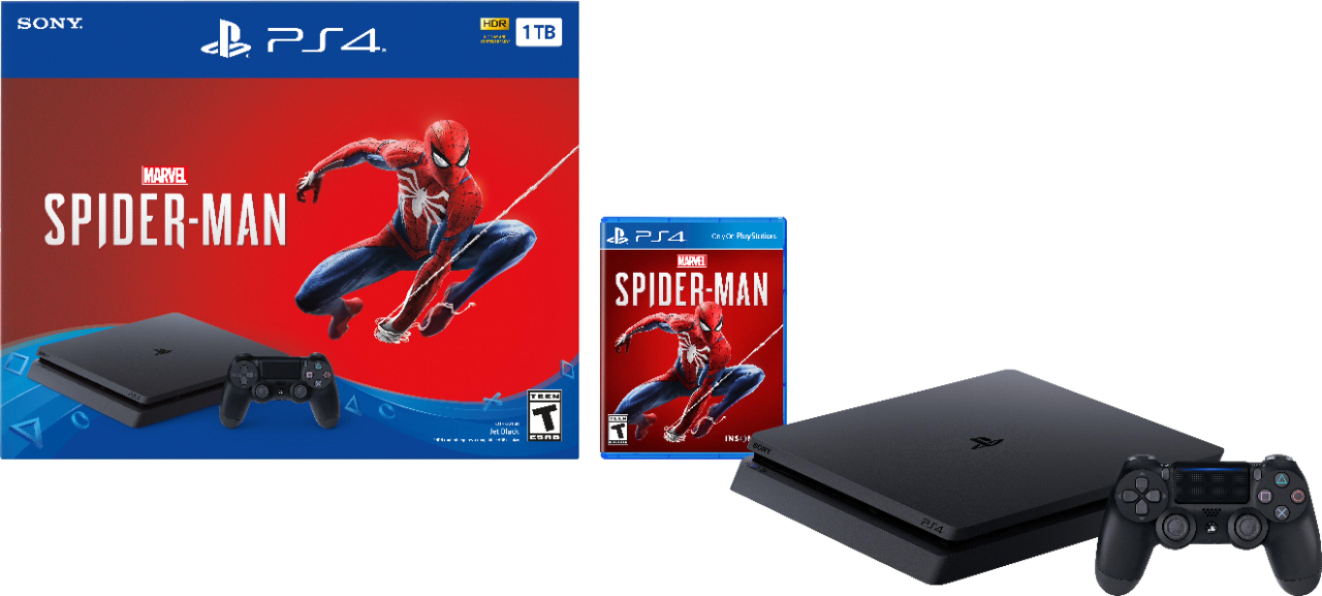 mental Giraf Ti år Sony PlayStation 4 1TB Marvel's Spider-Man Console Bundle Jet Black 3003217  - Best Buy