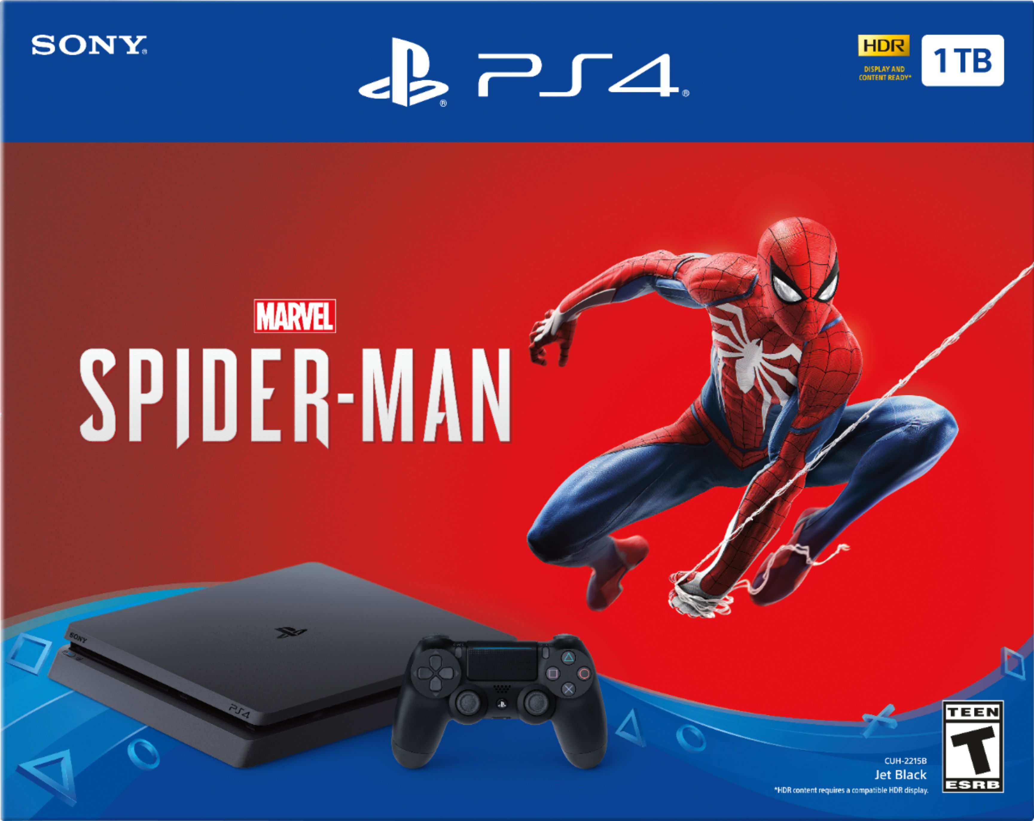 Rød Latter Problemer Best Buy: Sony PlayStation 4 1TB Marvel's Spider-Man Console Bundle Jet  Black 3003217