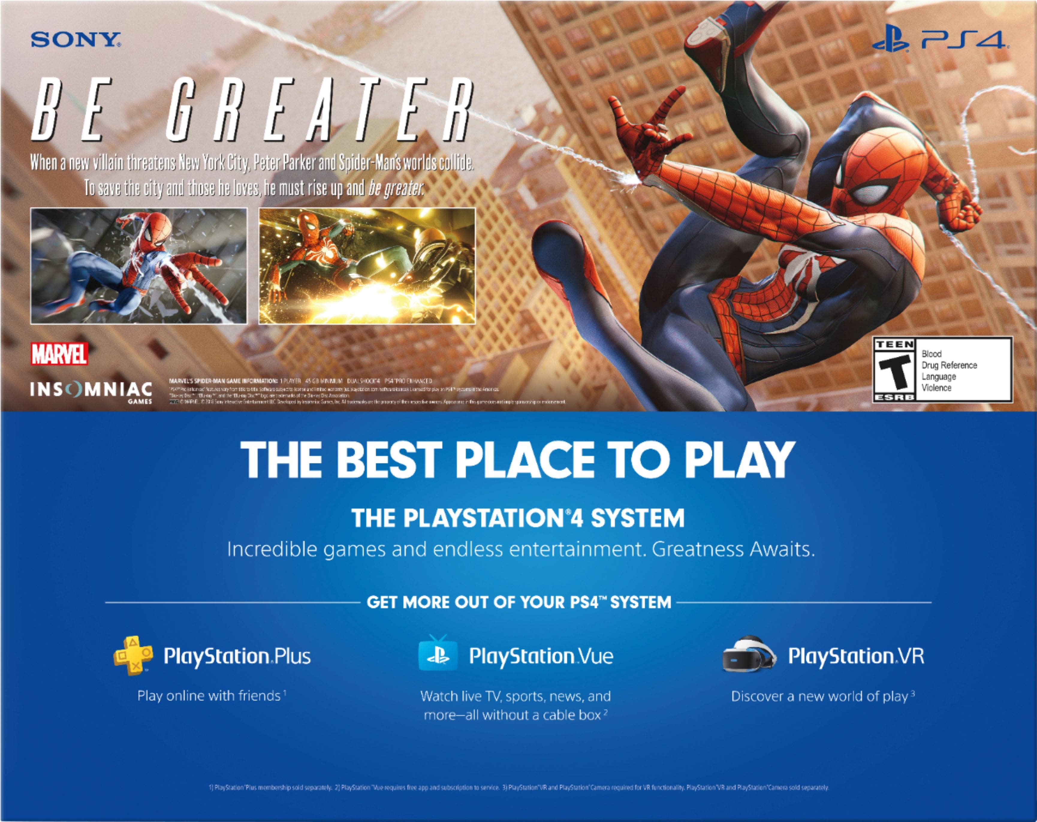 Best Buy: Sony PlayStation 4 Pro 1TB Limited Edition Marvel's Spider-Man  Console Bundle Amazing Red 3003194