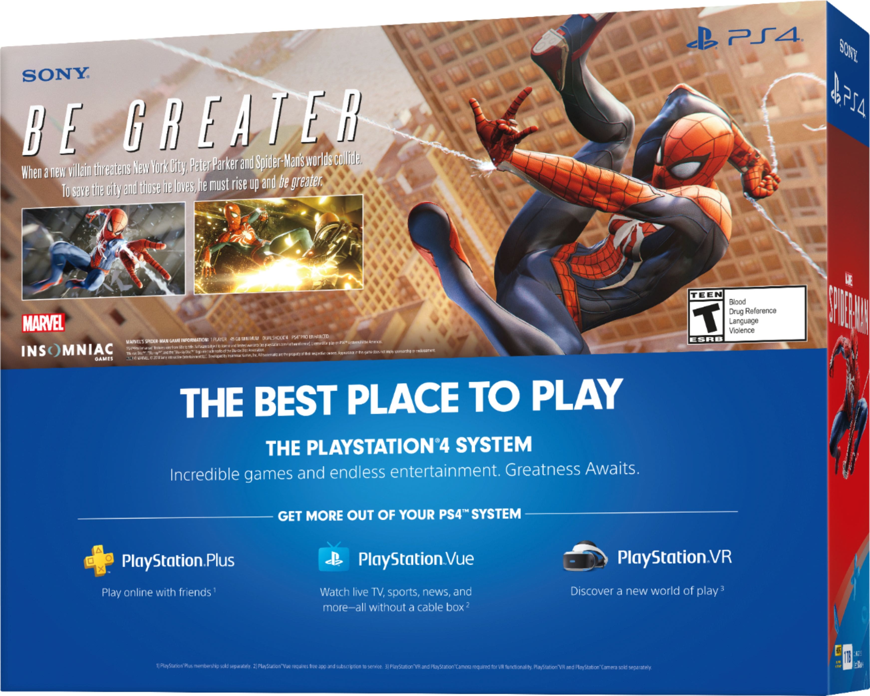 Play Station 4 Pro 1tb Ps4 + Marvel Spider-man