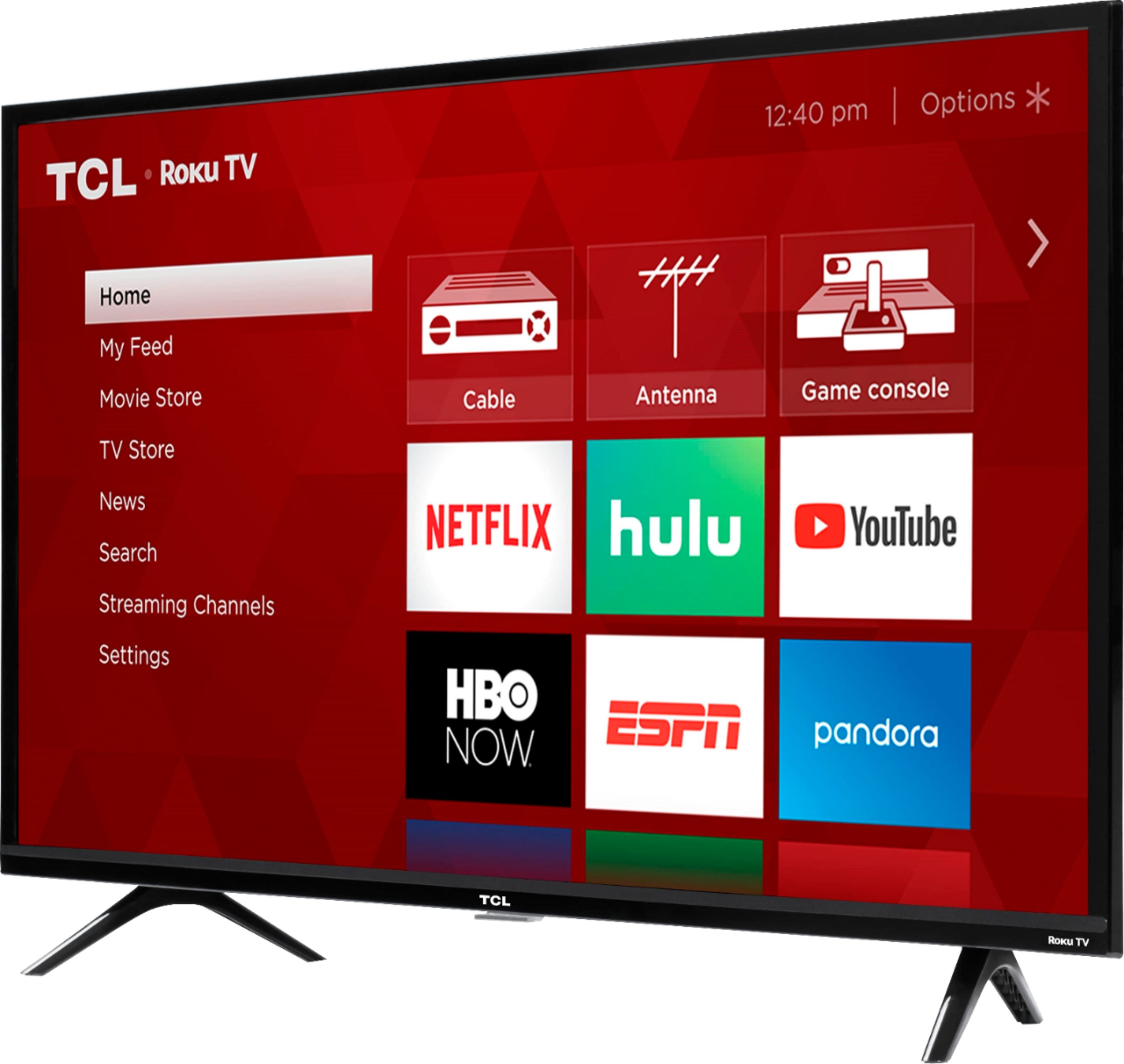 Left View: TCL - 40" Class 3-Series LED Full HD Smart Roku TV