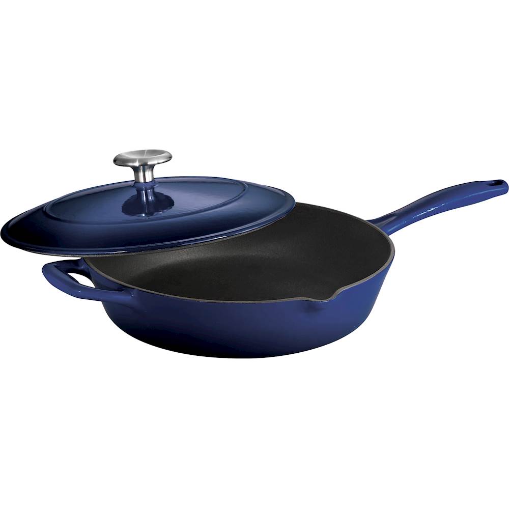 Tramontina Gourmet Enameled Cast Iron Covered Skillet - Gradated Red - 10 in.