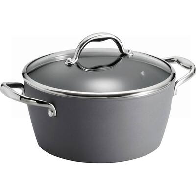 Tramontina - Gourmet Induction Aluminum 5-Quart Covered Dutch Oven - Slate Gray