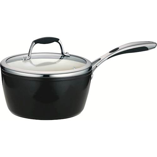 UPC 016017079946 product image for Tramontina - Gourmet Ceramica Deluxe 3-Quart Sauce Pan - Black | upcitemdb.com