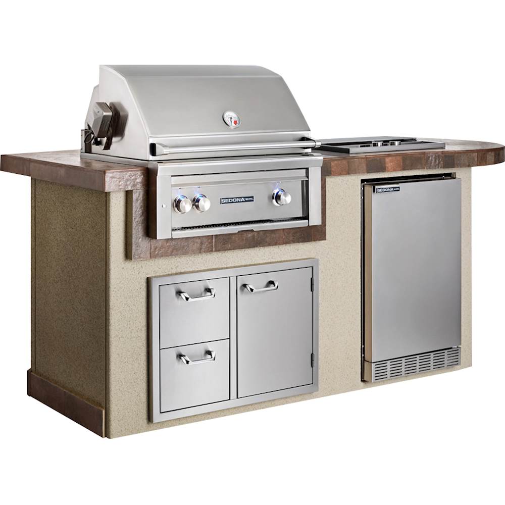 Angle View: Aspire By Hestan 36" Built-In Gas Grill - Reef