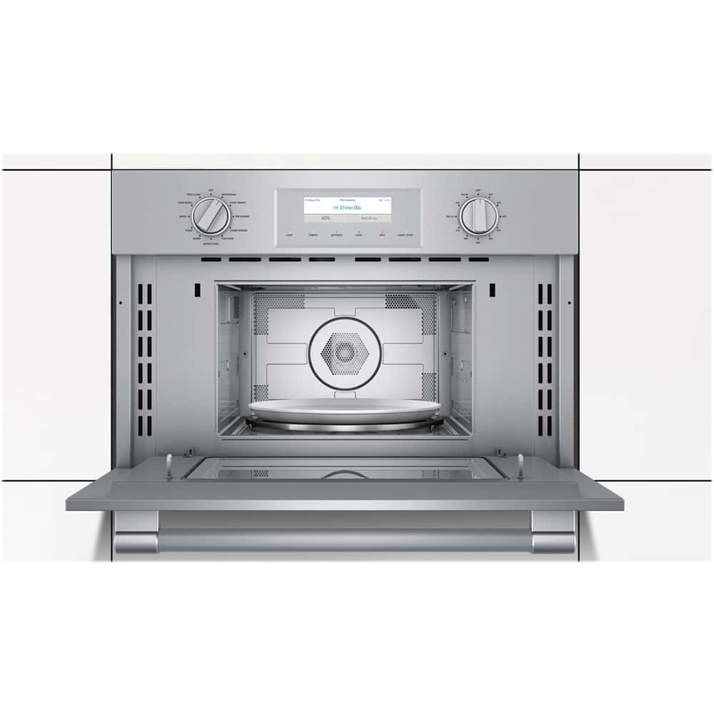 Alt View 12. Thermador - Professional Series 1.6 Cu. Ft. Convection Built-In Speed Microwave with Sensor Cooking and 1750W Grill Element - Stainless Steel.
