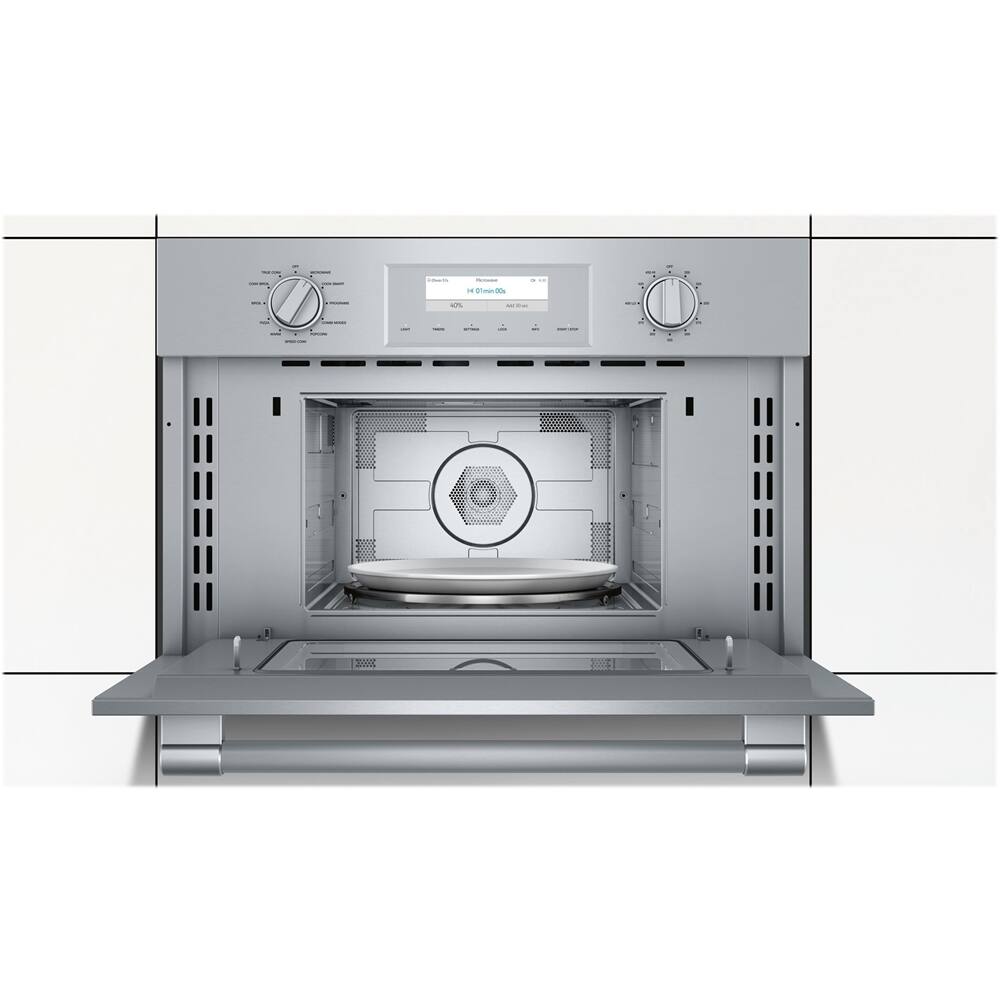 Alt View 12. Thermador - Professional Series 1.6 Cu. Ft. Convection Built-In Speed Microwave with Sensor Cooking and 1750W Grill Element - Stainless Steel.