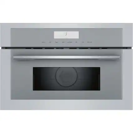 Front. Thermador - Masterpiece Series 1.6 Cu. Ft. Convection Built-In Speed Microwave with Sensor Cooking and 1750W Grill Element - Stainless Steel.