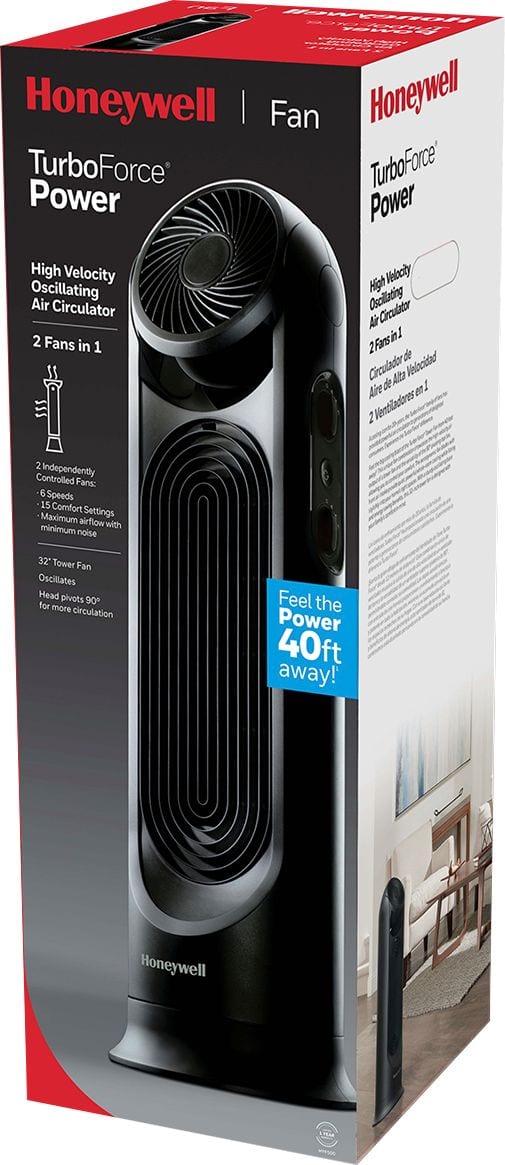 Alt View 11. Honeywell - TurboForce Tower Fan - Black.