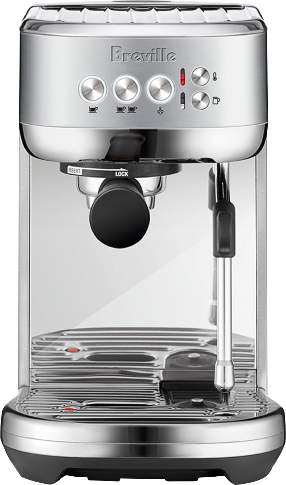 espresso machine with frother attached