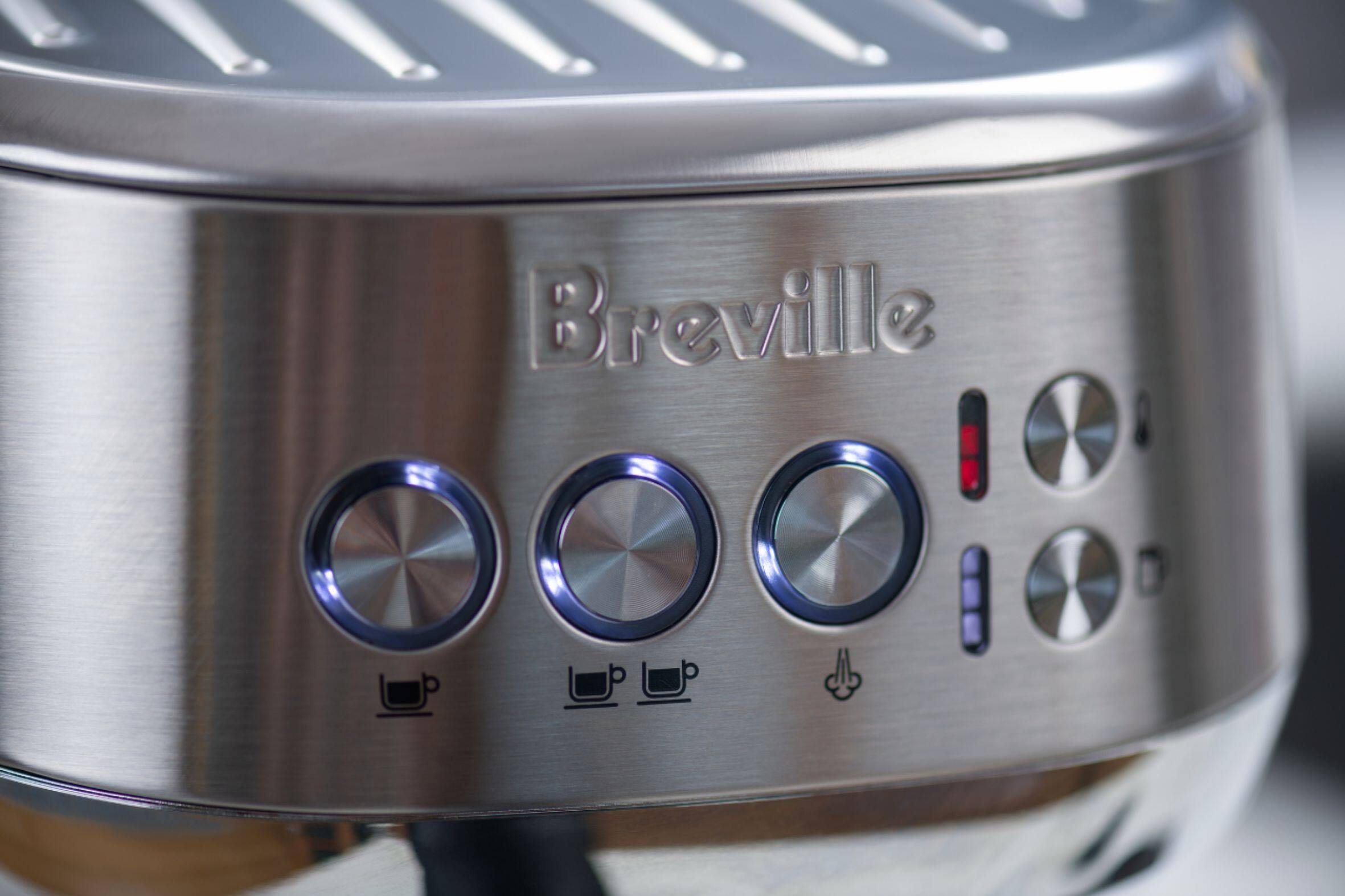 Alt View 1. Breville - the Bambino Plus Espresso Machine with 15 bars of pressure and Milk Frother - Stainless Steel.