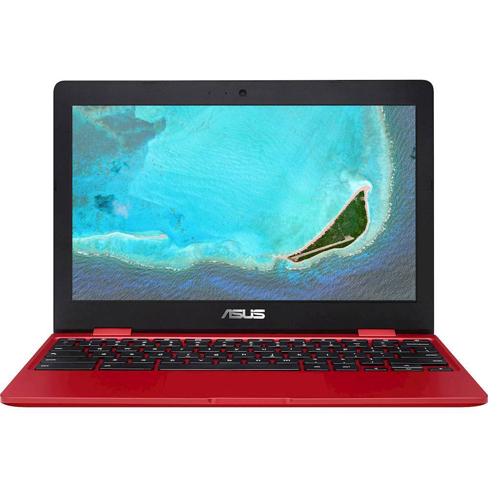 ASUS – 11.6″ Chromebook – Intel Celeron – 4GB Memory – 32GB eMMC Flash Memory – Red