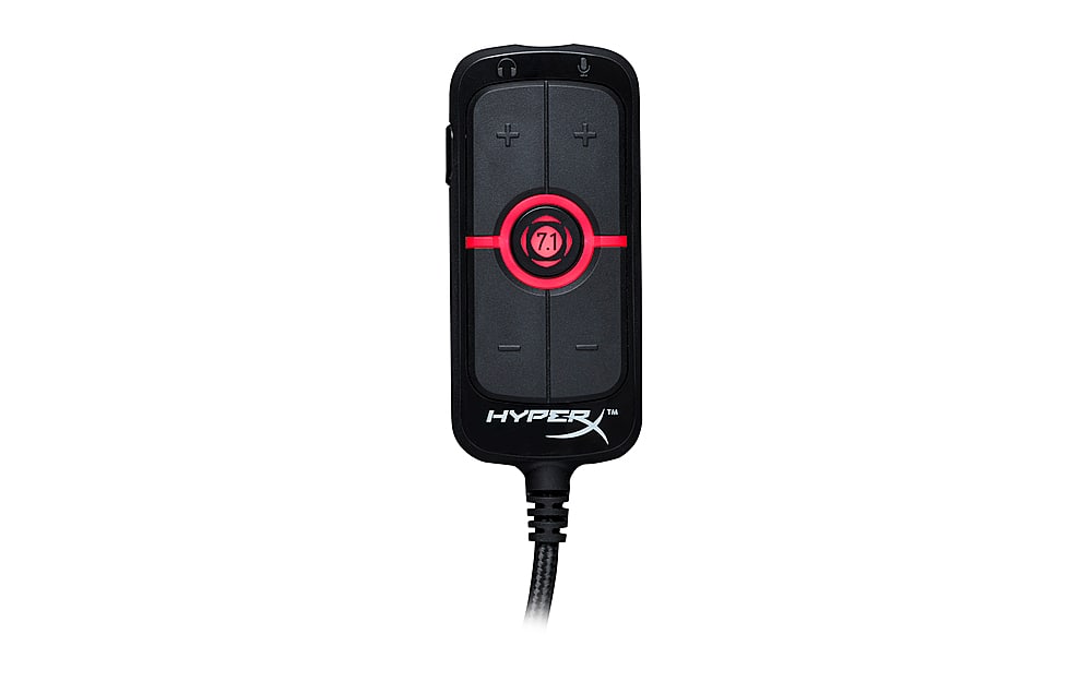 Front. HyperX - Amp Virtual 7.1 Surround Sound USB Sound Card - Black.