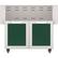 Angle. Hestan - Double-Door Tower Cart for 36" Gas Grills - Green.