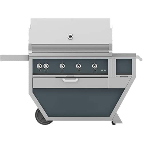 Angle View: Hestan - Deluxe Gas Grill - Pacific Fog