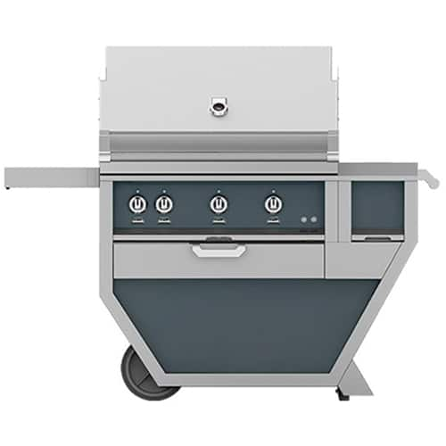 Angle View: Hestan - Deluxe Gas Grill - Pacific Fog