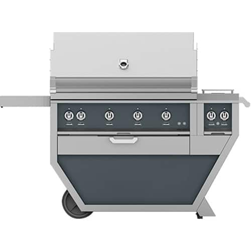 Angle View: Hestan - Deluxe Gas Grill - Pacific Fog