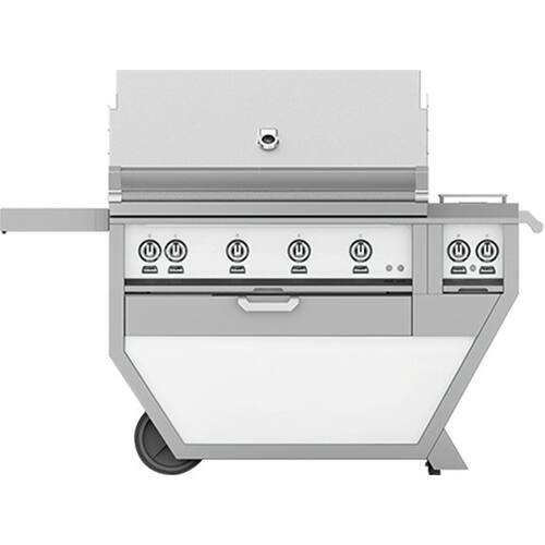 Angle. Hestan - Deluxe Gas Grill - Froth.