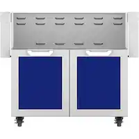 Hestan - Double-Door Tower Cart for 36" Gas Grills - Blue - Angle_Zoom