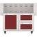 Front. Hestan - 36" Double Drawer and Door Tower Cart - Burgundy.