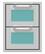 Angle. Hestan - AGDR Series 16" Outdoor Double Storage Drawers - Bora Bora.