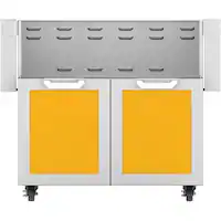 Hestan - Double-Door Tower Cart for 36" Gas Grills - Yellow - Angle_Zoom