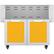 Angle. Hestan - Double-Door Tower Cart for 36" Gas Grills - Yellow.