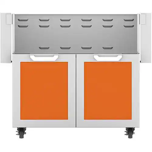 Hestan - Double-Door Tower Cart for 36" Gas Grills - Orange