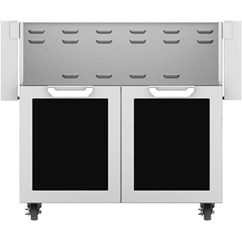 Angle. Hestan - Double-Door Tower Cart for 36" Gas Grills - Black.