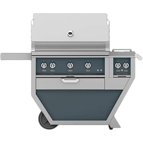 Angle View: Hestan - Deluxe Gas Grill - Pacific Fog