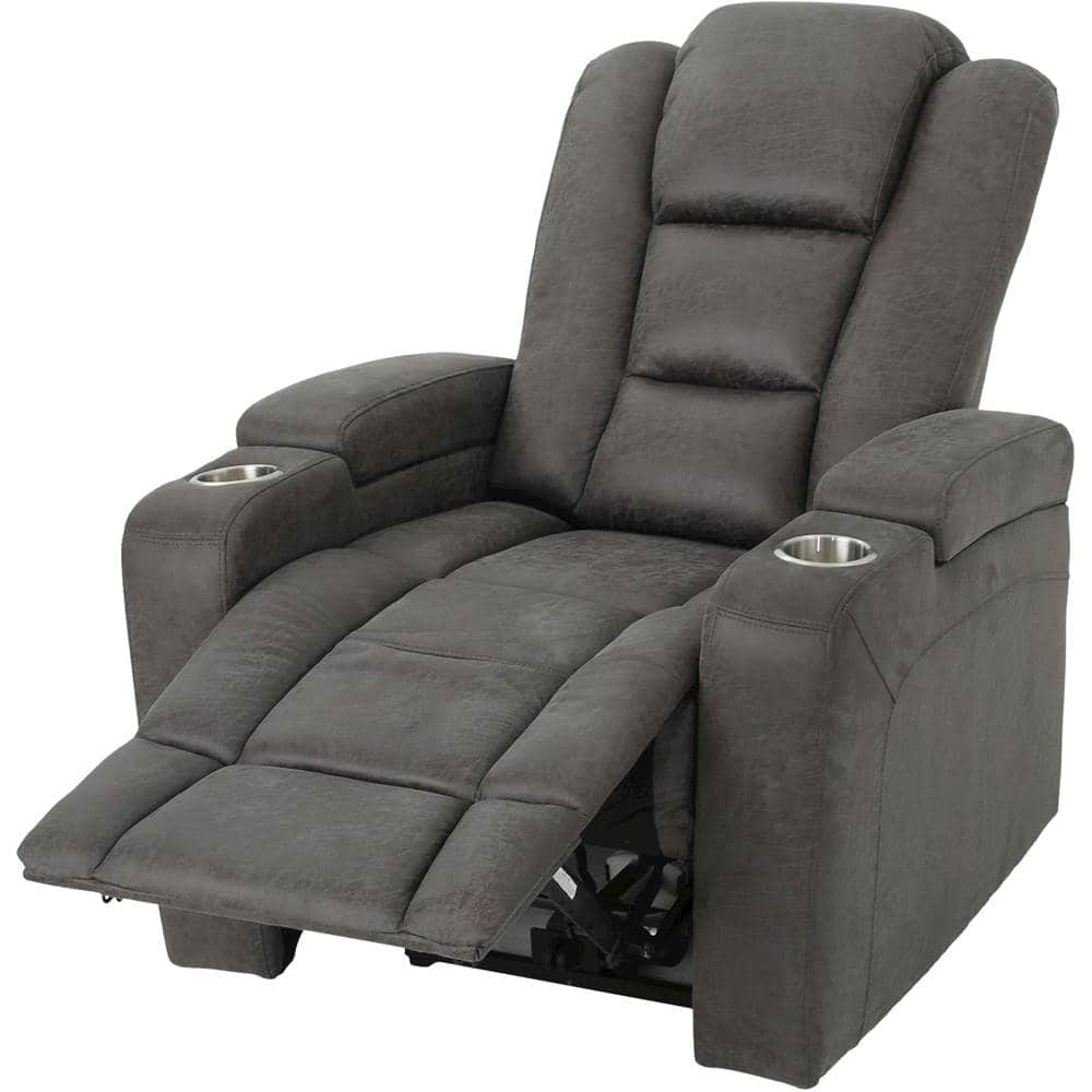 Left View: Noble House - Venice Power Recliner - Slate