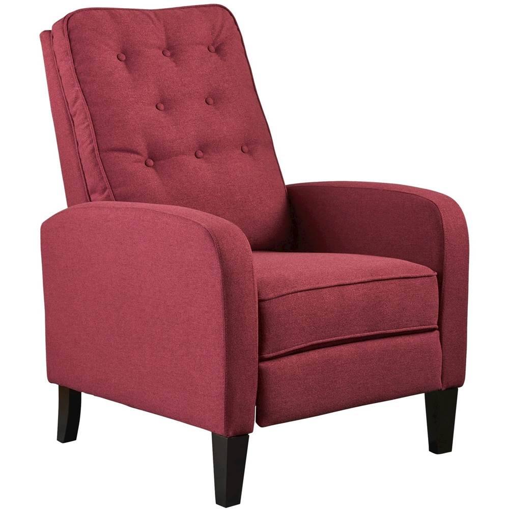 Angle View: Noble House - Aspen Recliner - Deep Red