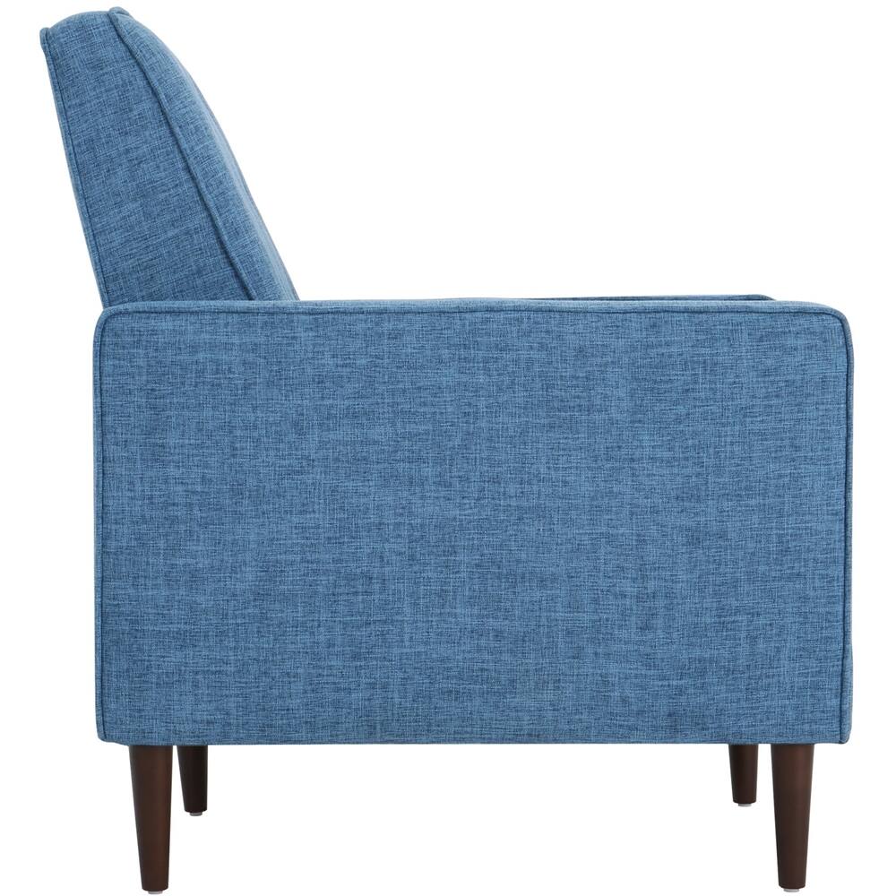 Left View: Noble House - Houma Recliner - Muted Blue