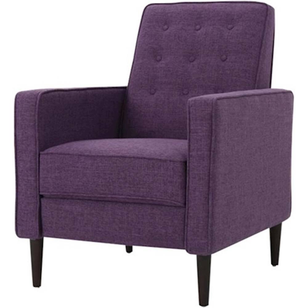 Left View: Noble House - Muscatine Recliner - Muted Purple