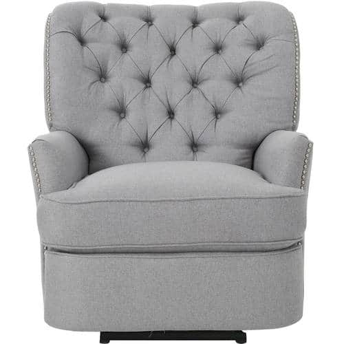 Noble House - Bradenton Power Recliner - Light Gray