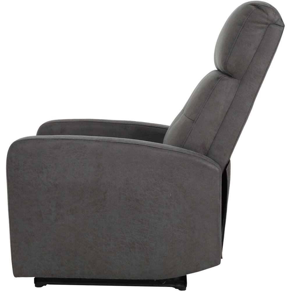 Angle View: Noble House - Aspen Recliner - Dark Gray